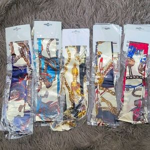 10 silk skinny scarfs